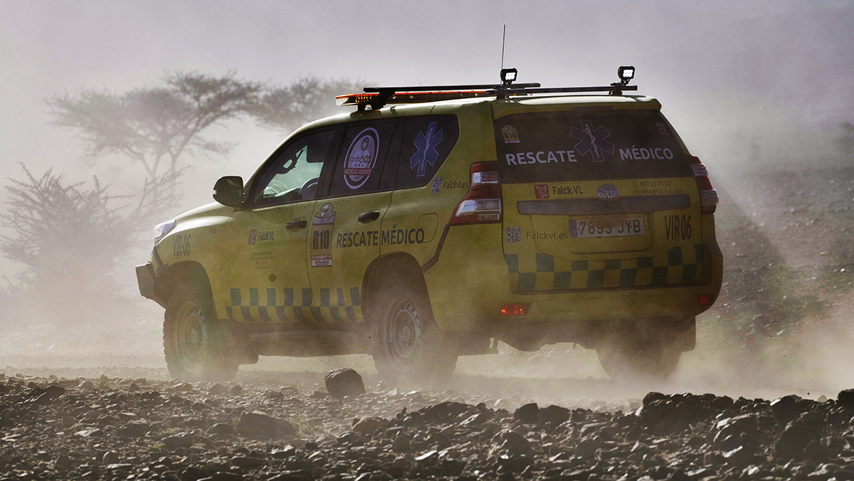 Assistance médicale sur la piste - Maroc Challenge