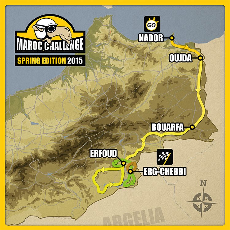 Map Maroc Challenge Spring 2015 | Rally Raid Marruecos