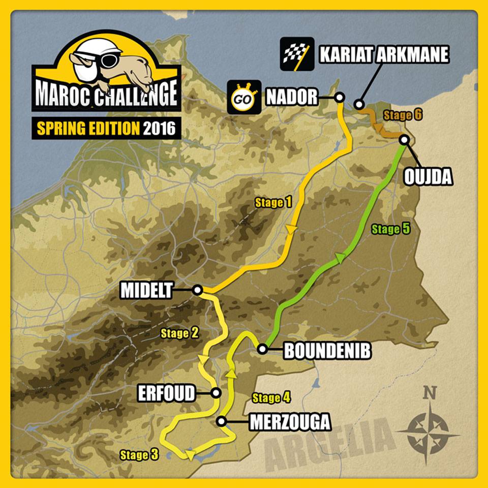 Map Maroc Challenge Spring 2016 | Rally Raid Marruecos