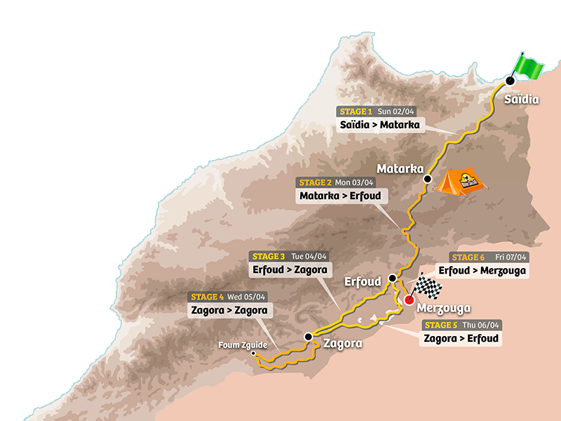 Mapa recorrido edición Spring/Winter 2020 del 4 al 12 de Diciembre de 2020