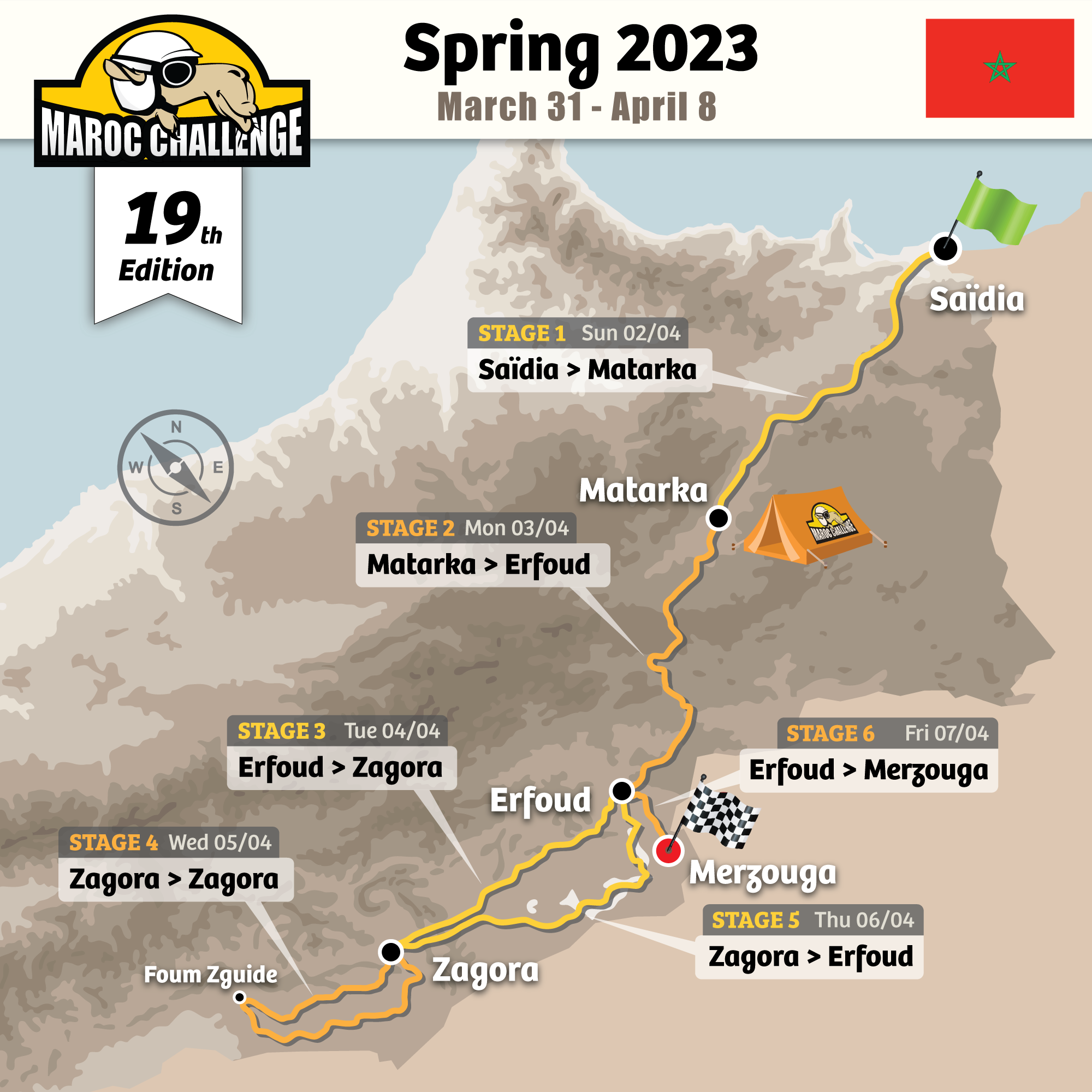 Map Maroc Challenge Winter 2019 | Rally Raid Marruecos