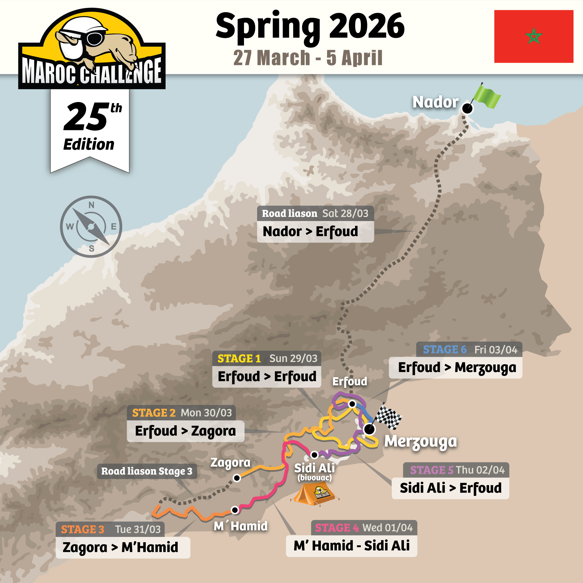 Map Maroc Challenge Winter 2019 | Rally Raid Marruecos